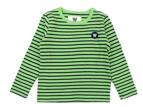 Wood Wood bluse Kim pale green / navy stripes